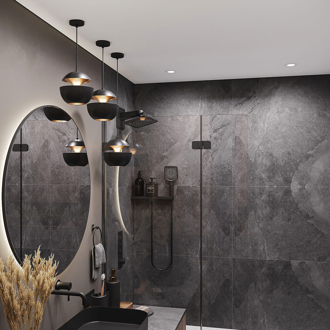 Тканевые потолки в ванной фото