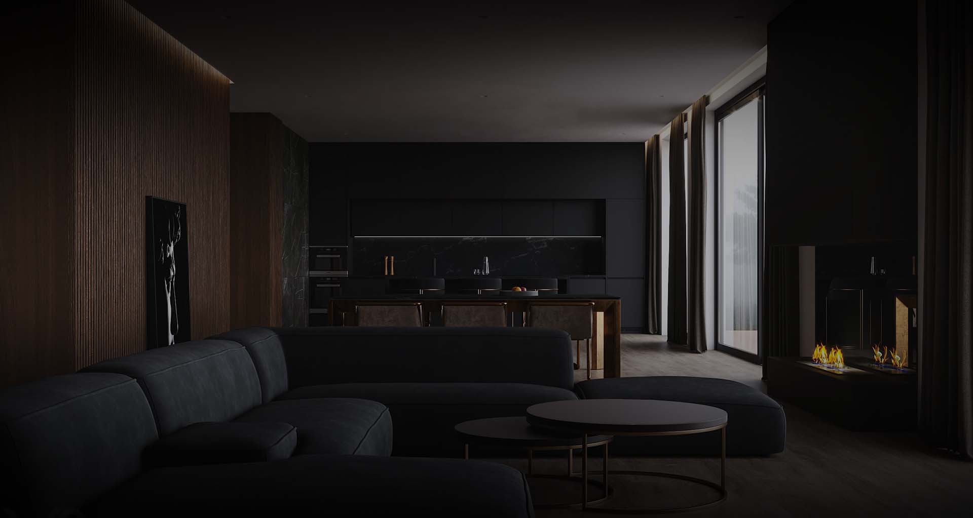 Тканевый потолок в квартире-студии