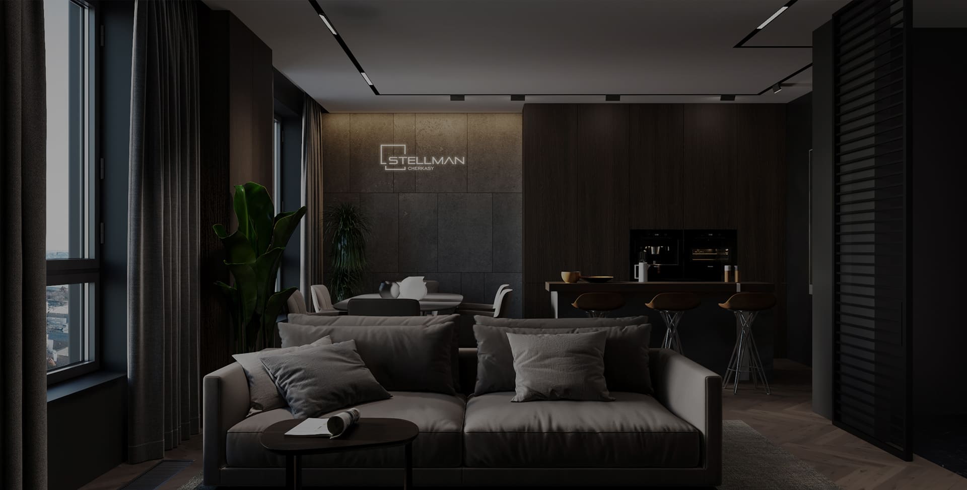 Фото тканинної натяжної стелі